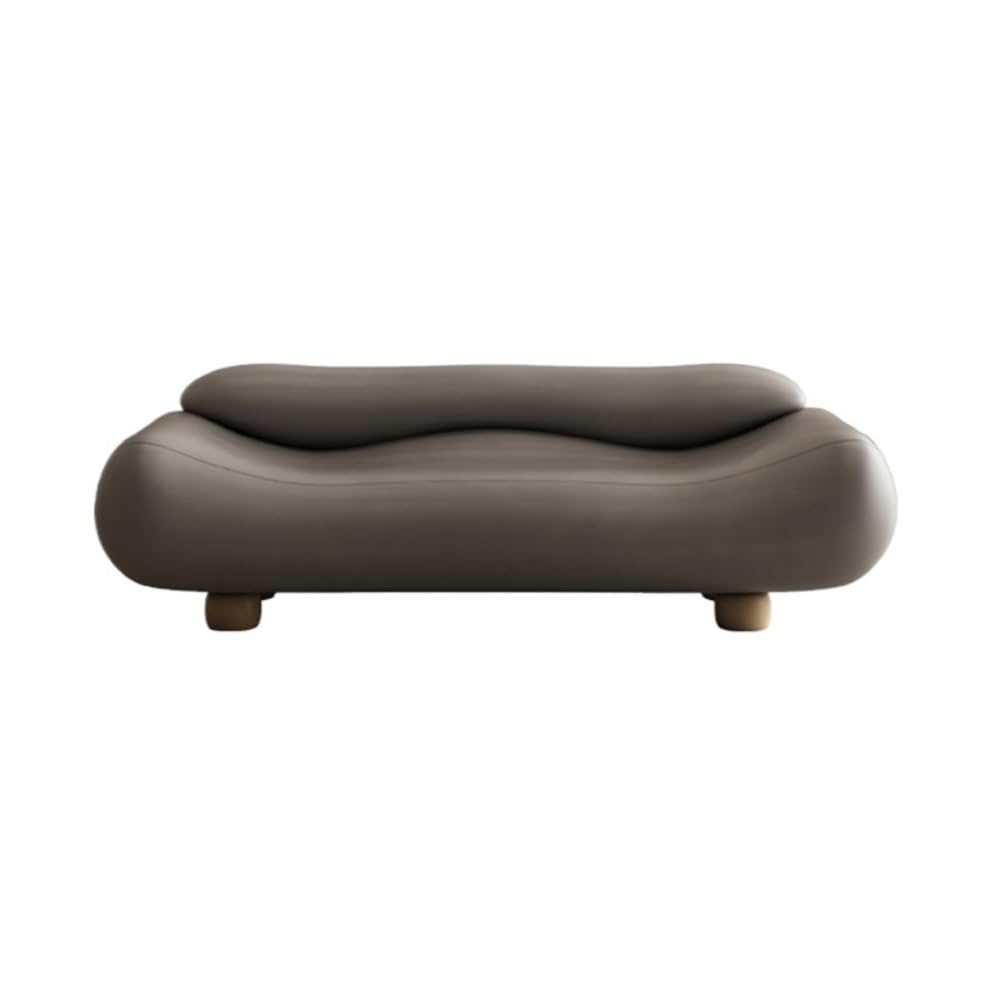 Wavy Storage Ottoman Bench with Backrest for Bedroom and Living Room