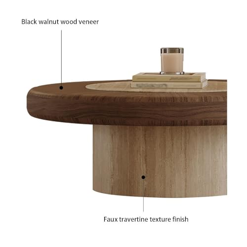 Round Nesting Coffee Table Set for Living Room Decor & Storage