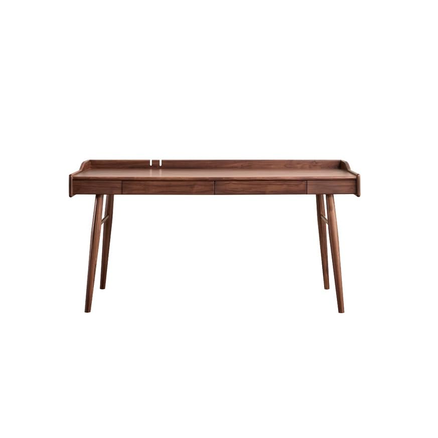 Modern Walnut Computer Desk for Home Office and Study