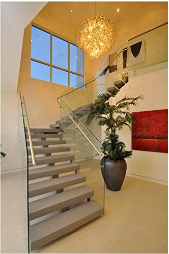 13-Light Glass Pendant Light with Chrome Finish for Kitchen and Dining Area