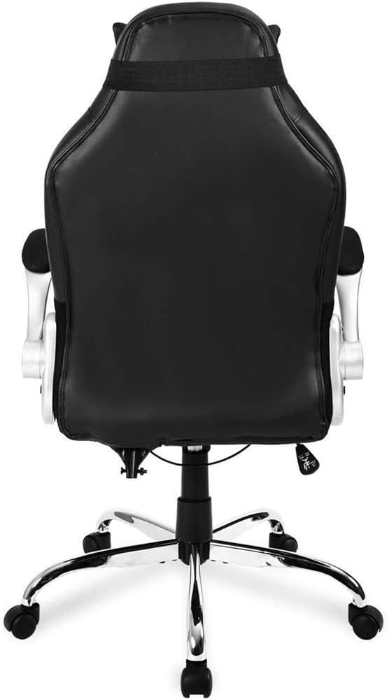 High Back Leather Office Chair with Reclining Function for Home Office
