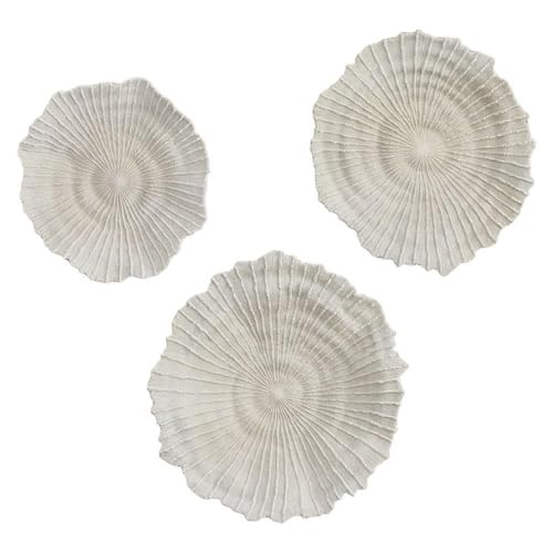 Set of 3 Ocean Inspired Wall Decor Panels 20.5x21.75 Inches