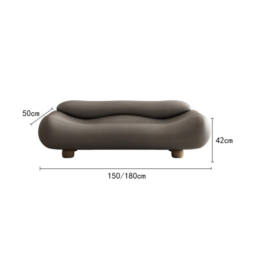 Wavy Storage Ottoman Bench with Backrest for Bedroom and Living Room