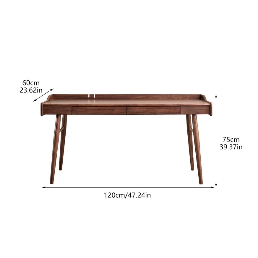 Modern Walnut Computer Desk for Home Office and Study