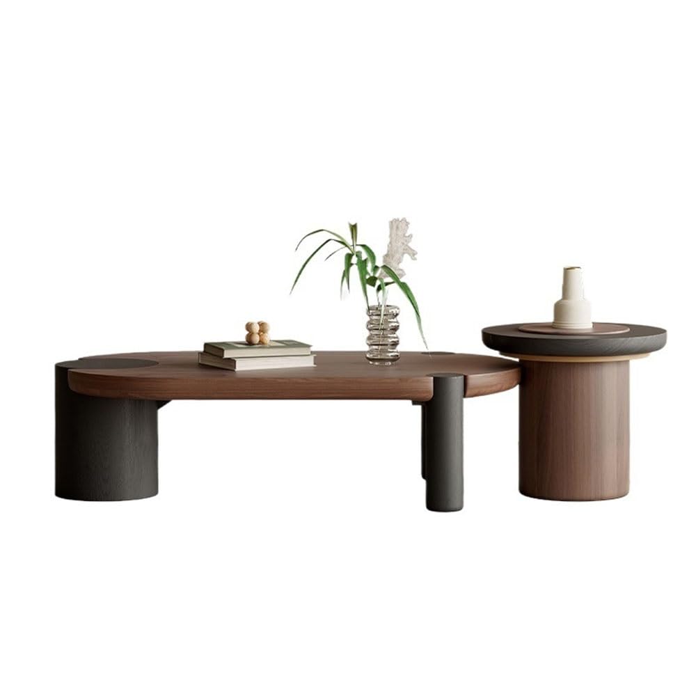 Modern Wooden Nesting Coffee Table Set for Living Room & Office