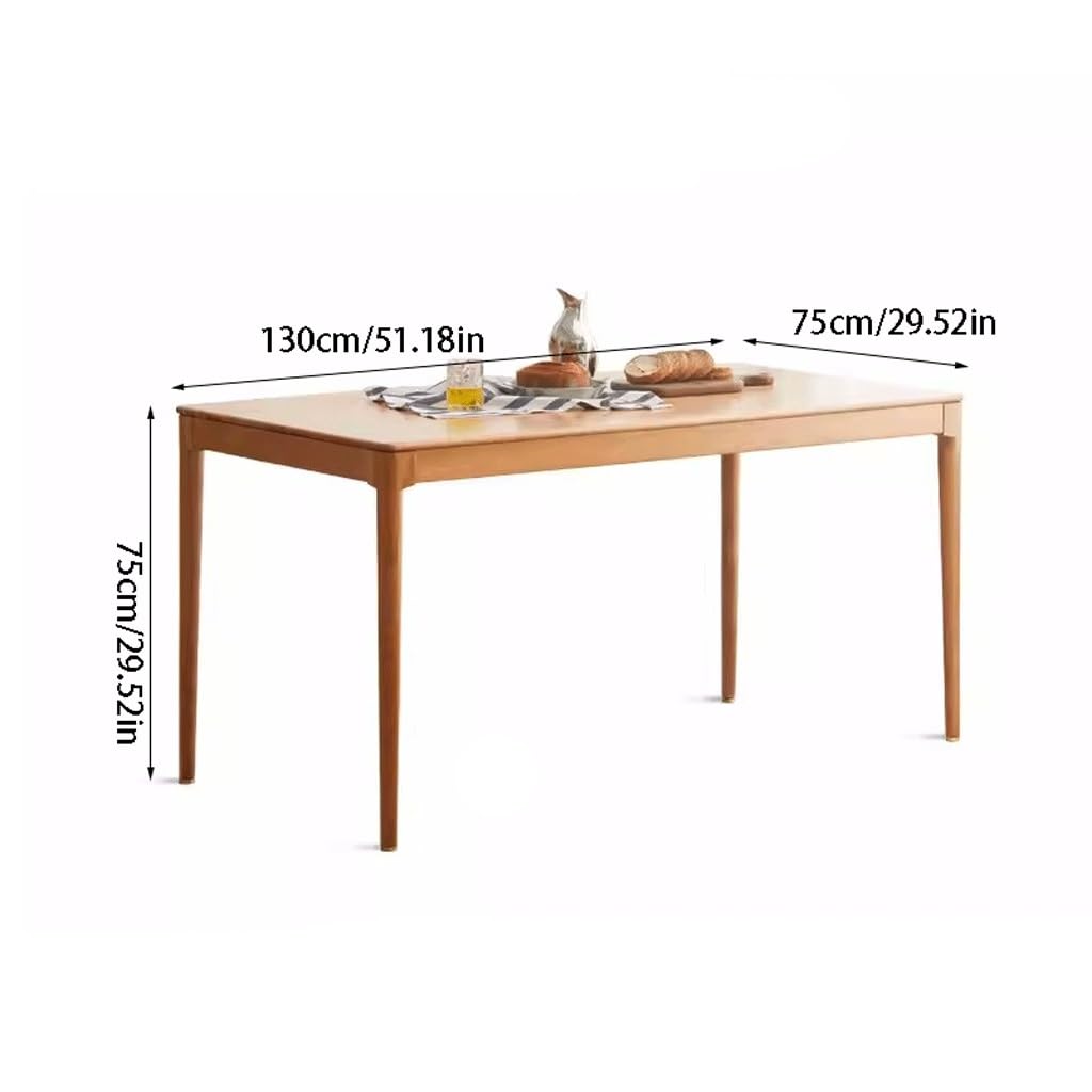 Solid Wood Rectangular Dining Table for Home and Office