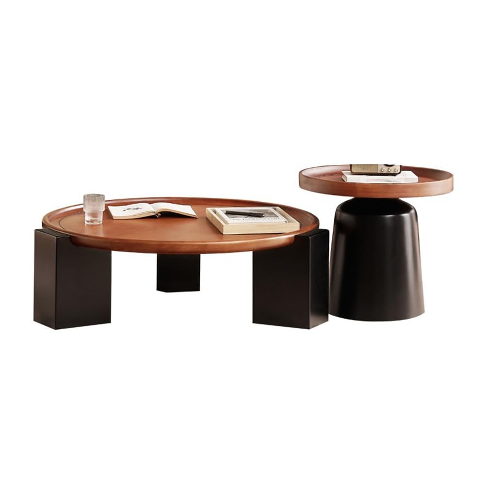 Modern Round Nesting Coffee Table Set for Living Room Decor