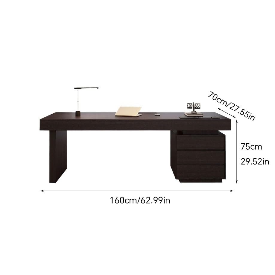 Modern Solid Wood Writing Desk for Home Study and Office