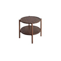 Rustic Wooden Round Side Table for Living Room Corner Decor