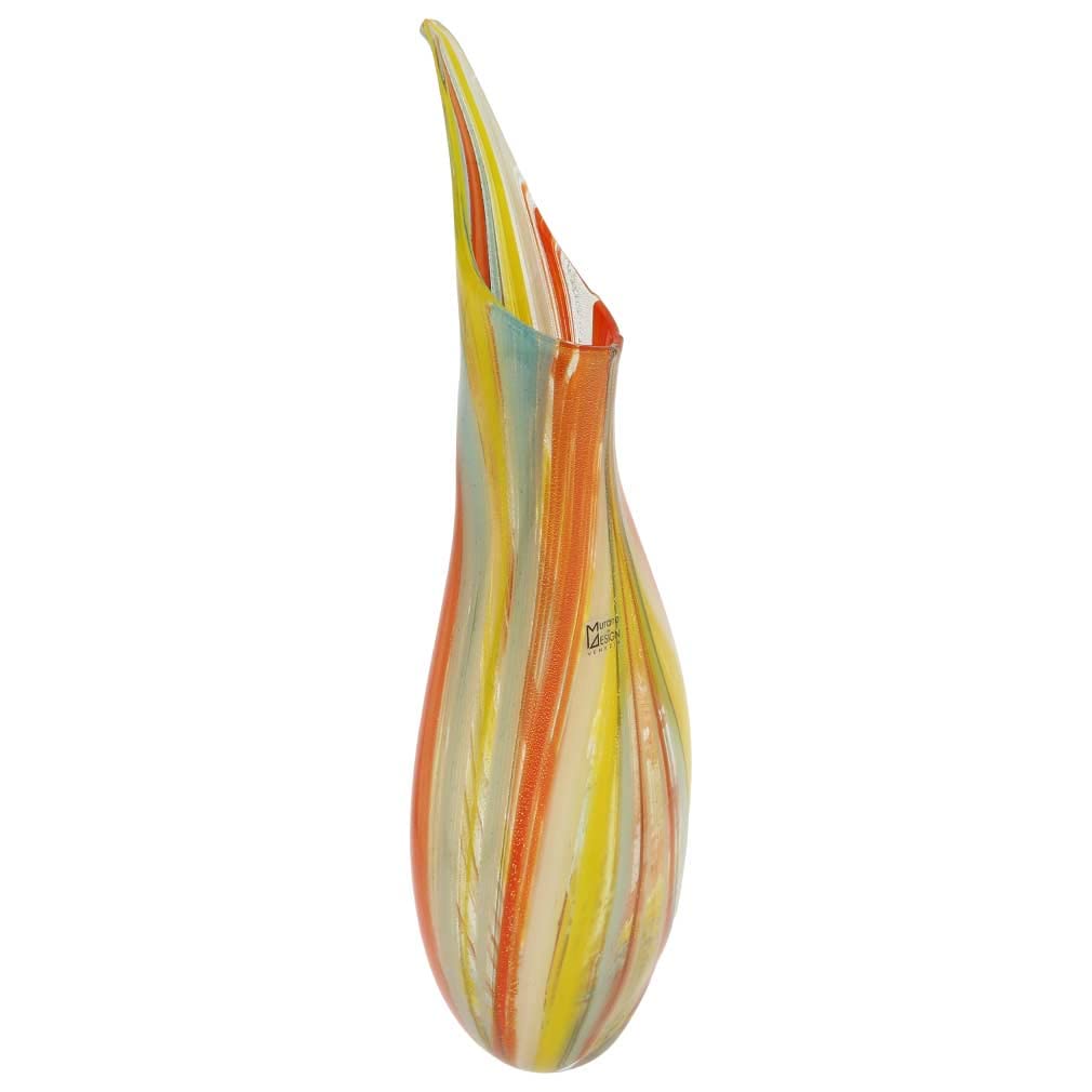Glass Of Venice Murano Glass Spring Blossom Vase - Multicolor