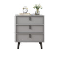 Modern Wooden Bedside Table with 3 Drawers for Bedroom