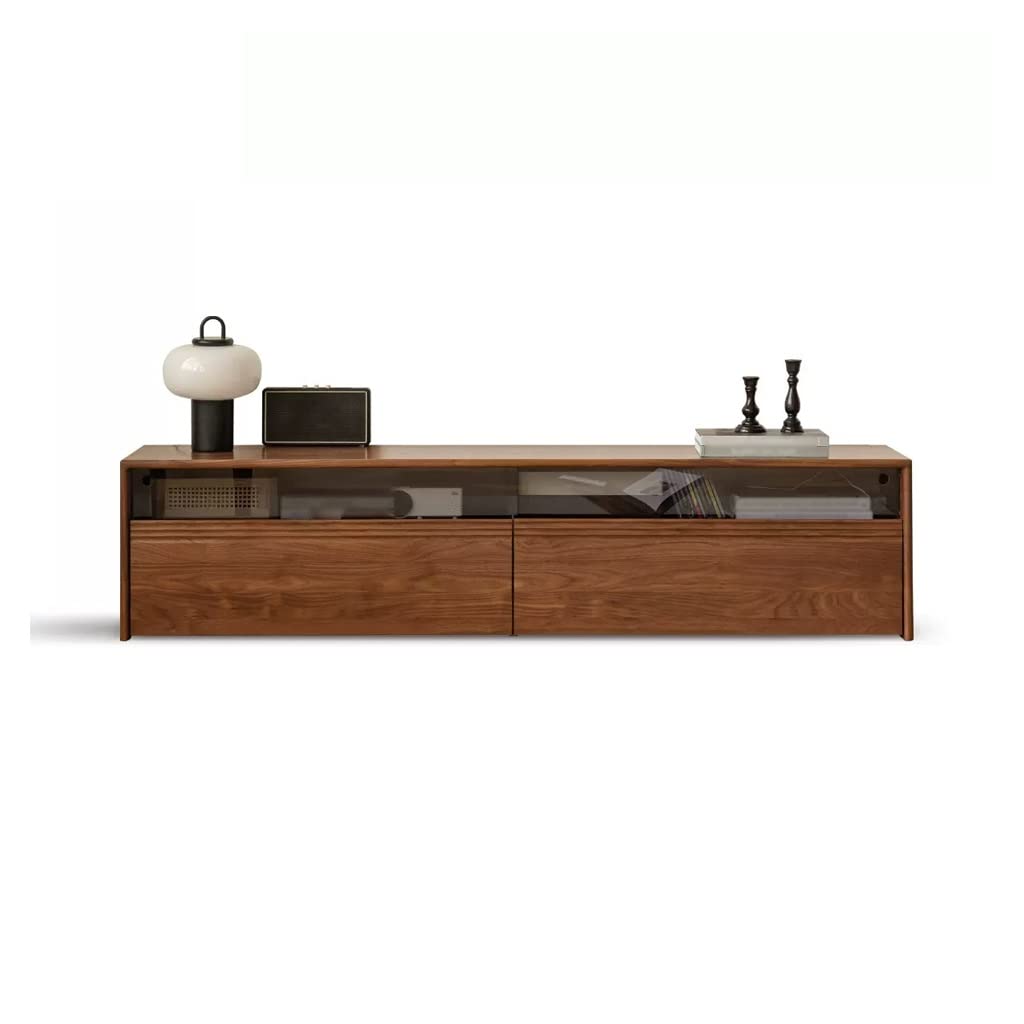 Modern TV Stand with Storage Drawers and Open Shelves for Living Room