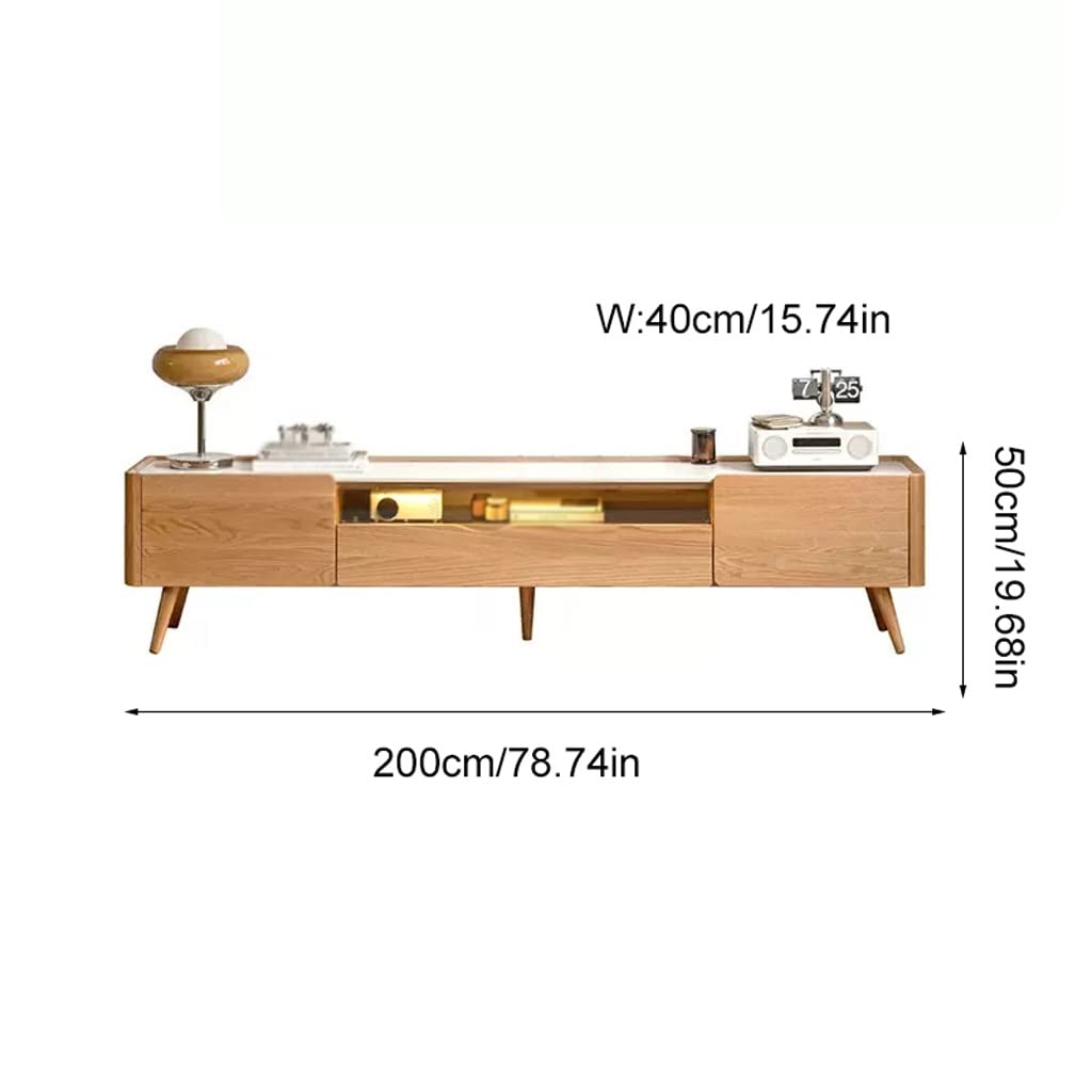 70.8/78.7 Inch TV Stand with LED Light and Storage Drawers