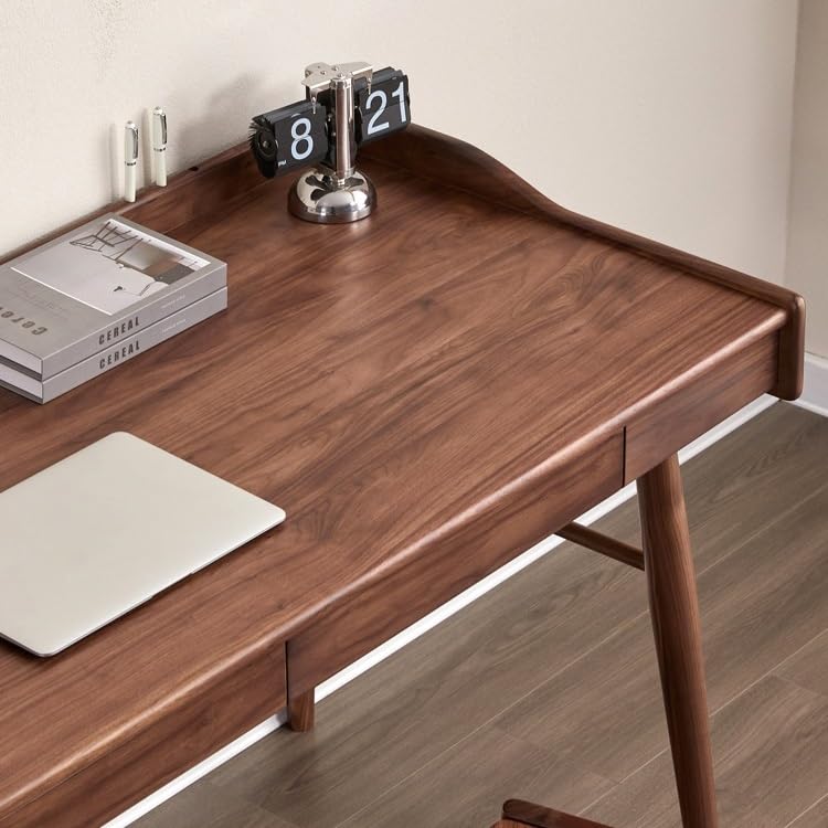 Modern Walnut Computer Desk for Home Office and Study