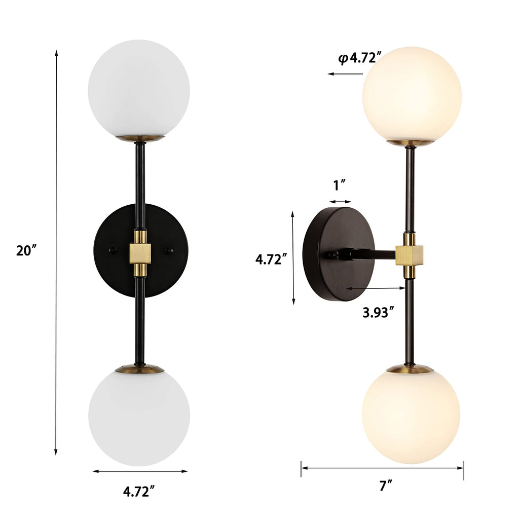 Modern Single Wall Sconce with Clear Glass Shade for Bathroom Vanity