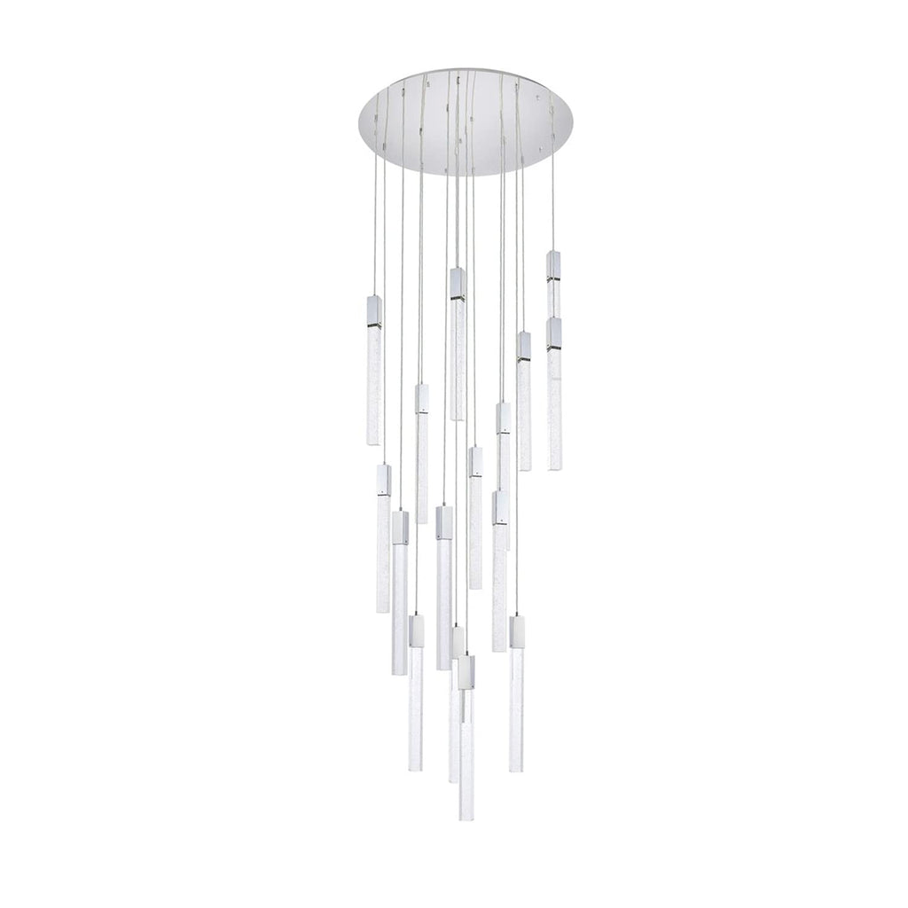 16-Light Chrome Pendant Ceiling Light for Modern Home Decor