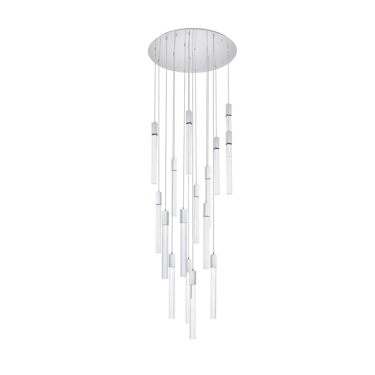 16-Light Chrome Pendant Ceiling Light for Modern Home Decor