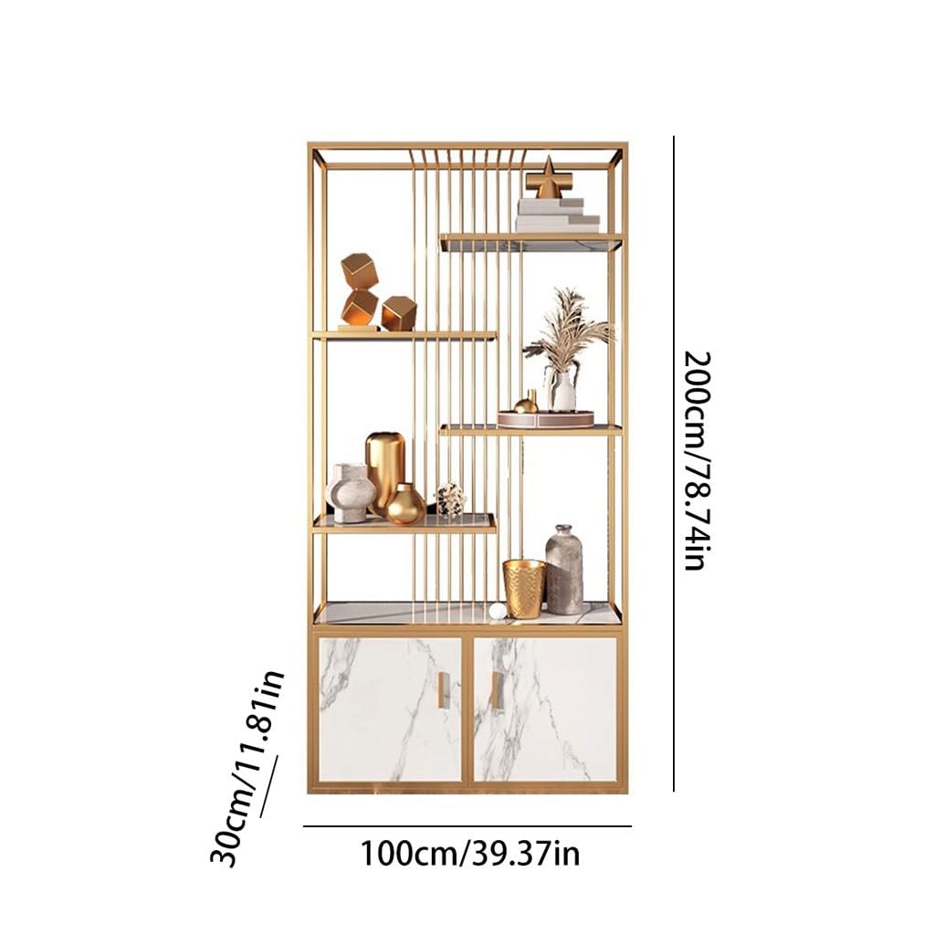 Modern Metal Bookshelf Storage Shelf for Living Room Organization