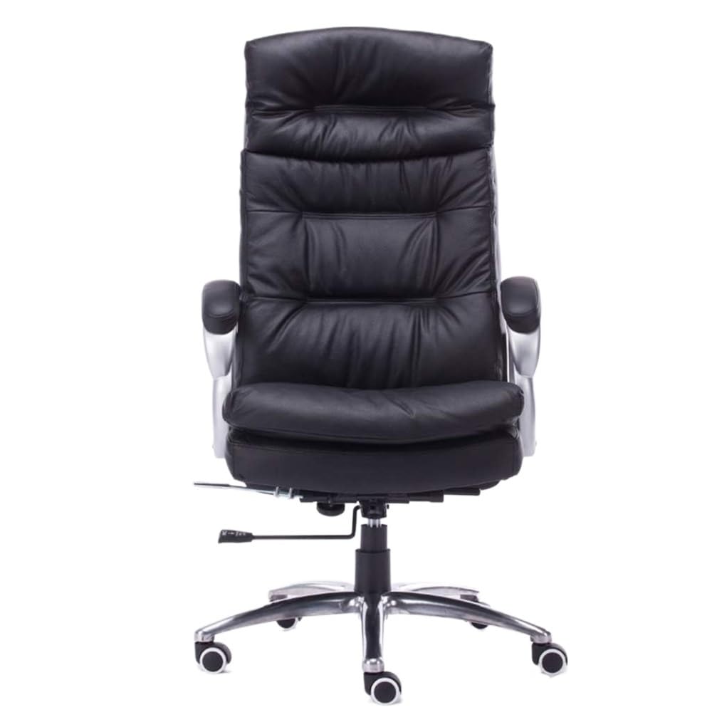 Modern Leather Executive Office Chair with Reclining and Adjustable Function