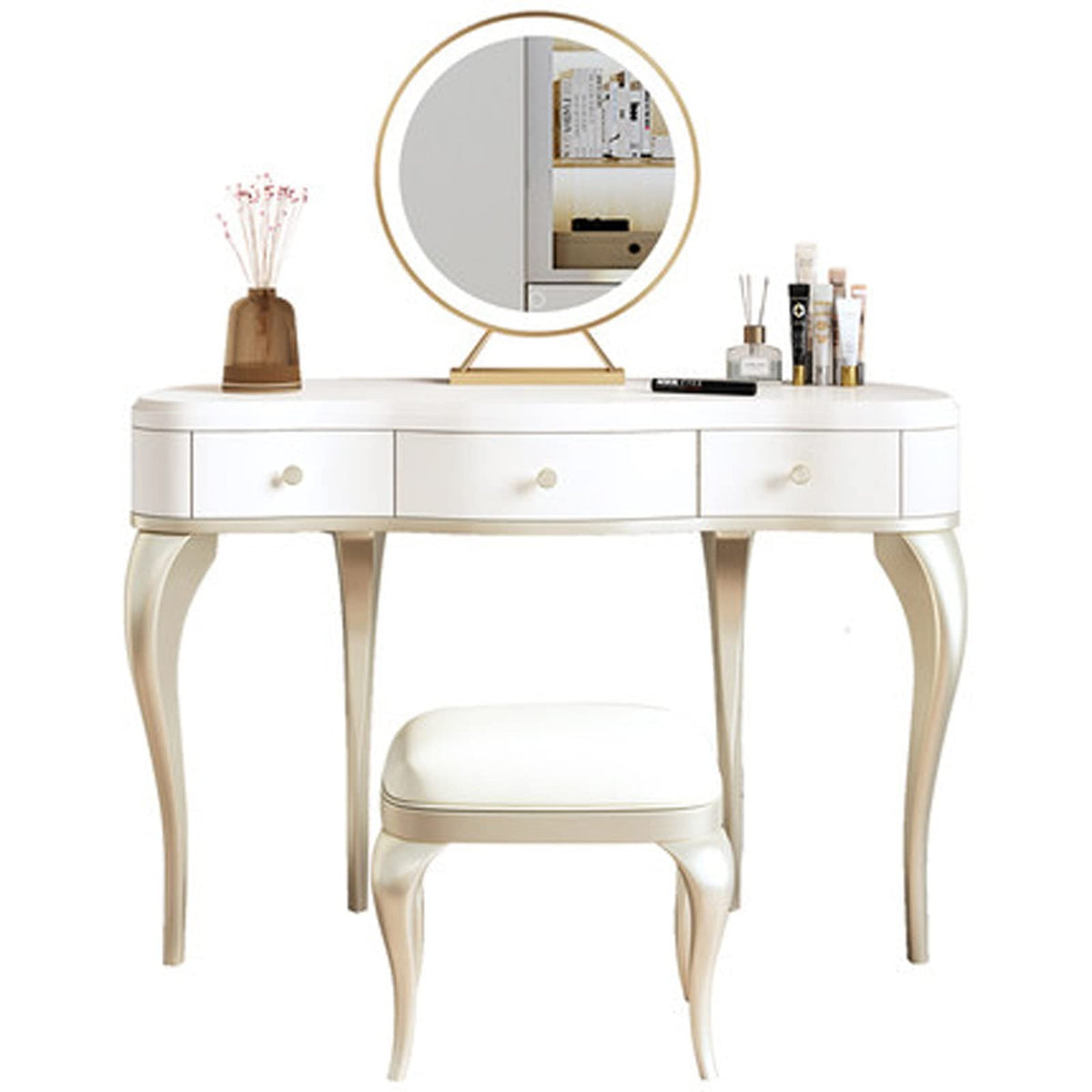 Wooden Makeup Vanity Dresser with Storage Drawers for Bedroom