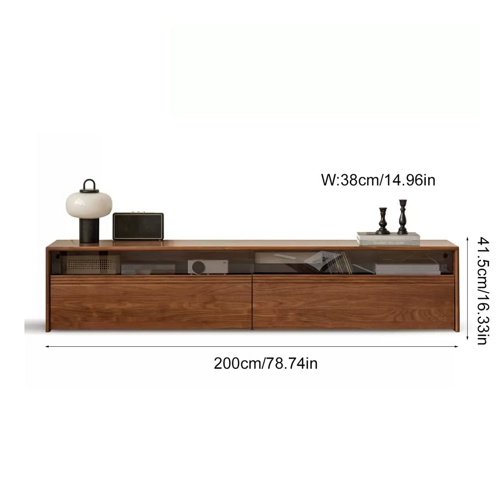 Modern TV Stand with Storage Drawers and Open Shelves for Living Room