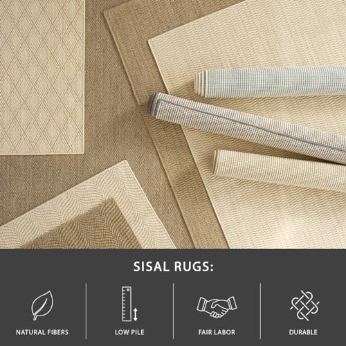 Tan Geometric Woven Wool Rug 9.5x13.5 Feet for Home Decor