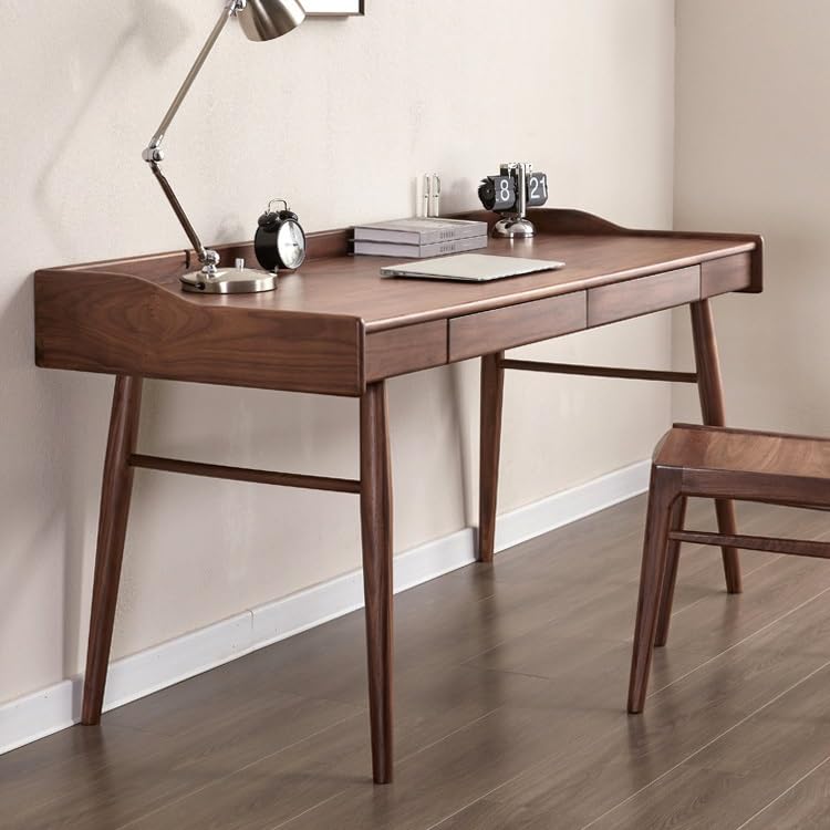 Modern Walnut Computer Desk for Home Office and Study