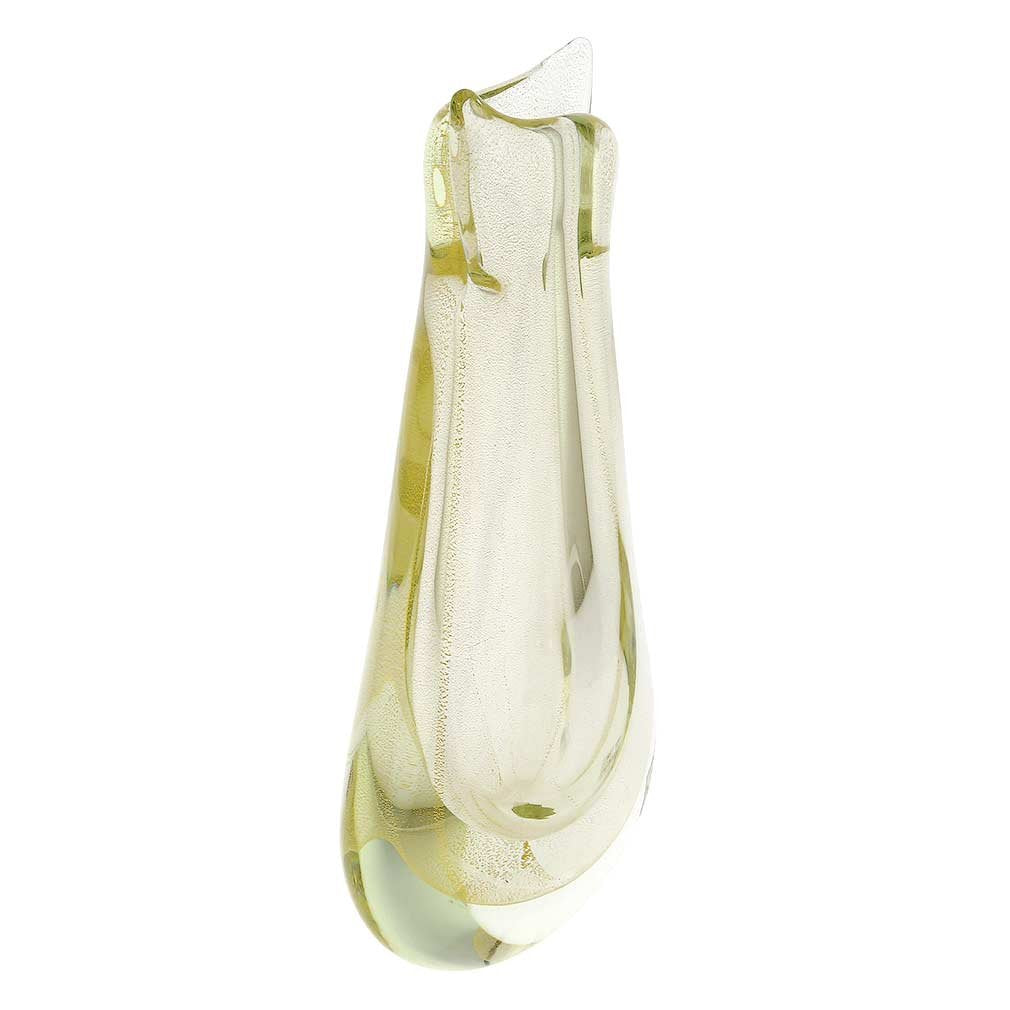 Glass Of Venice Murano Glass Sommerso Bud Vase - Sparkling Gold
