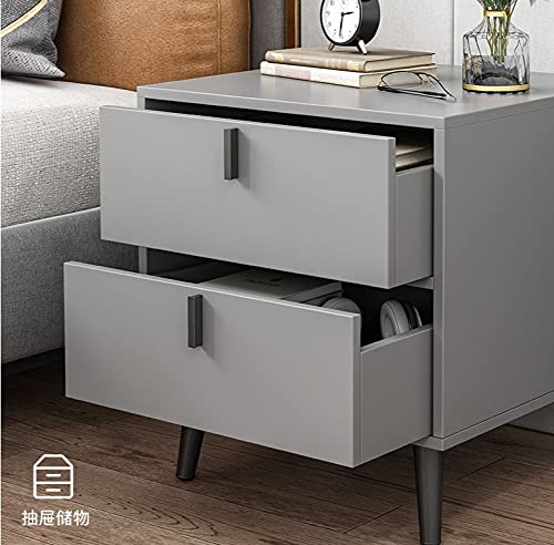 Modern Wooden Bedside Table with 3 Drawers for Bedroom