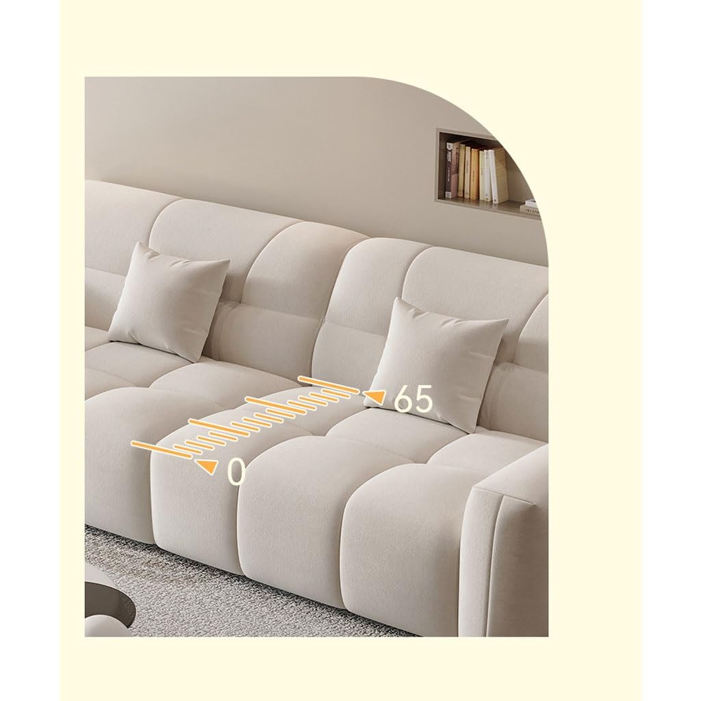 Cream Fabric Lounge Chair for Bedroom and Living Room