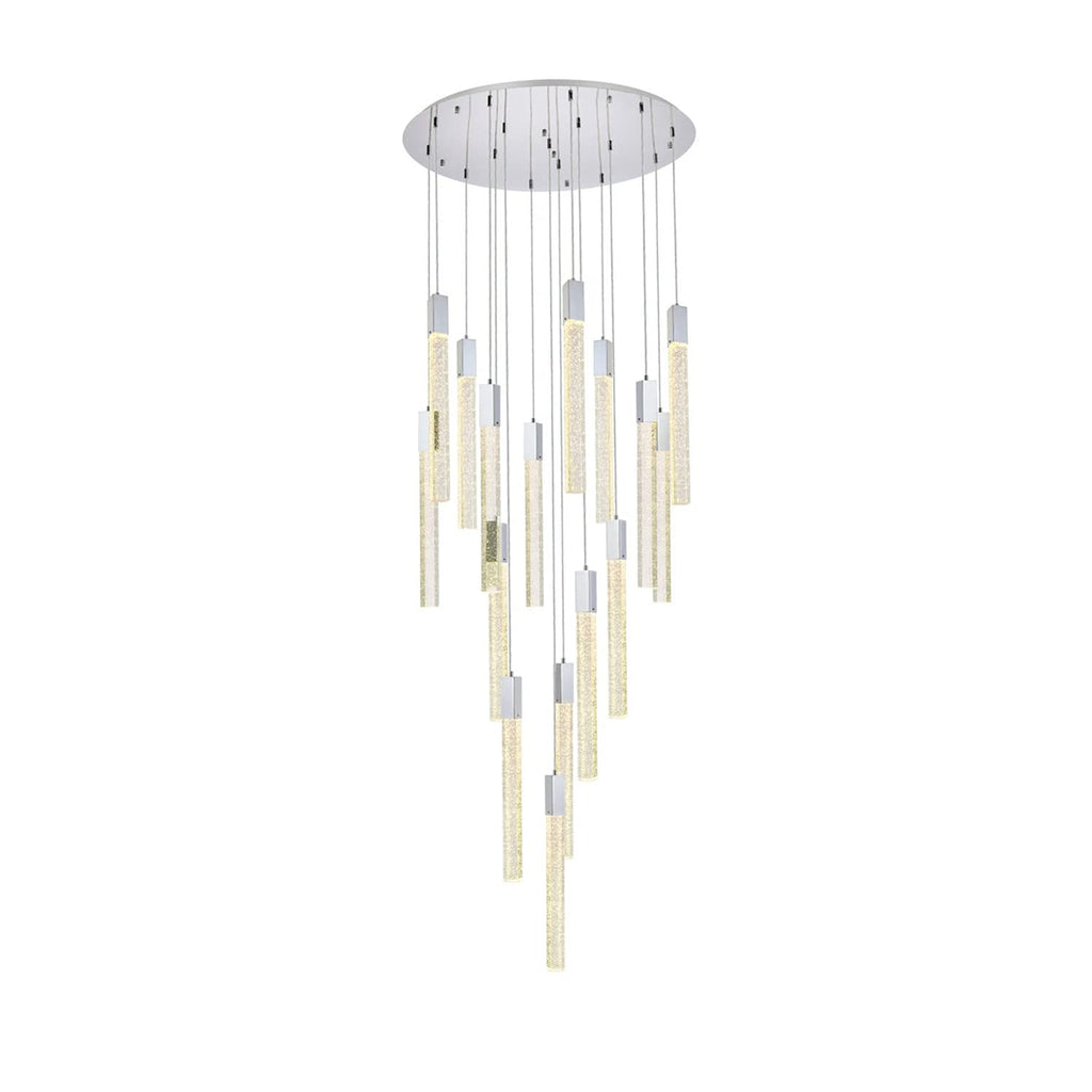 16-Light Chrome Pendant Ceiling Light for Modern Home Decor