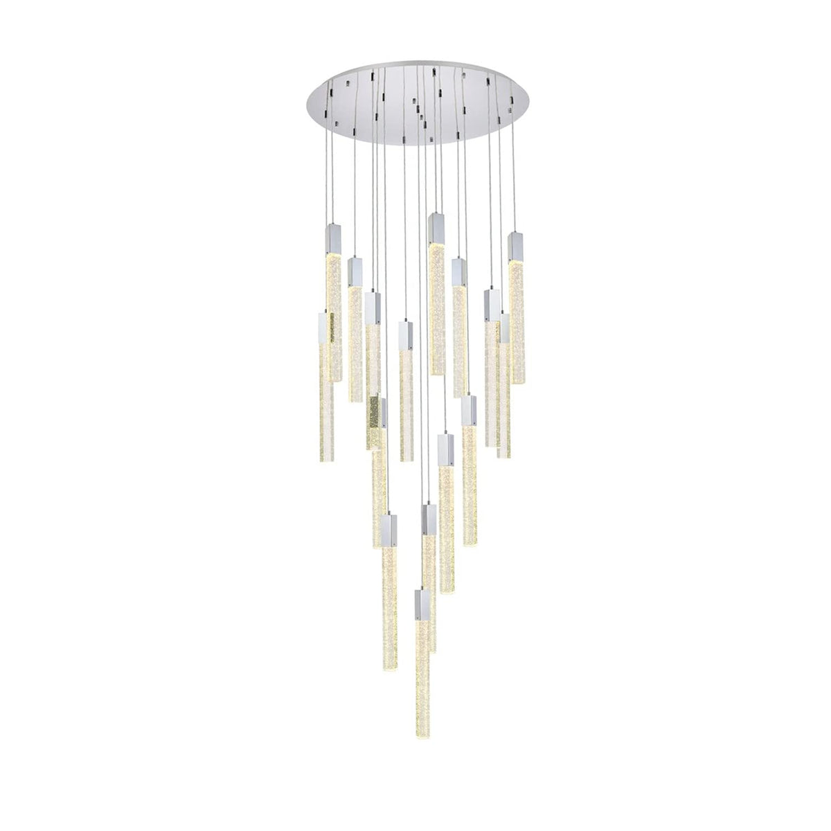 16-Light Chrome Pendant Ceiling Light for Modern Home Decor