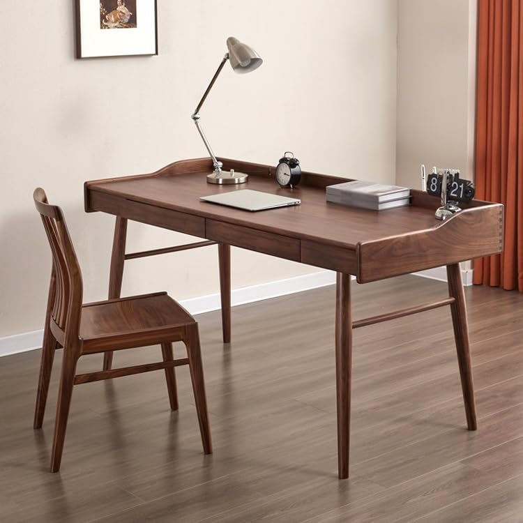 Modern Walnut Computer Desk for Home Office and Study