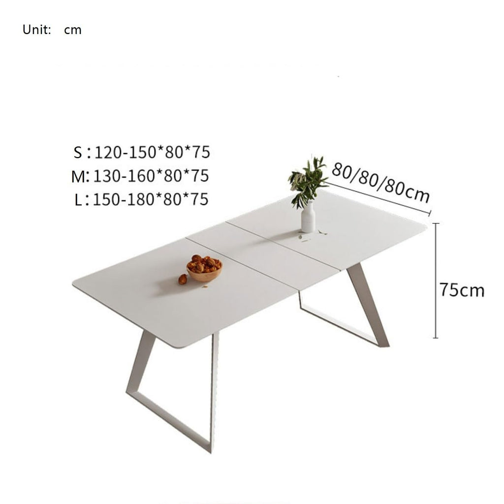 Cream Style Extendable Dining Table for Small Spaces