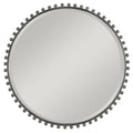 Uttermost Taza Distressed Black 32" Round Wall Mirror
