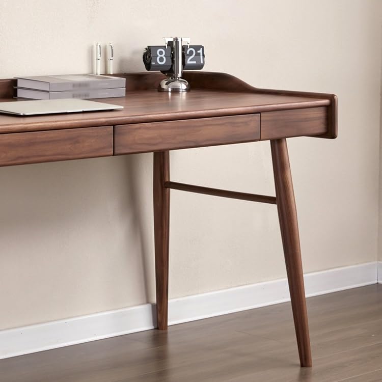 Modern Walnut Computer Desk for Home Office and Study