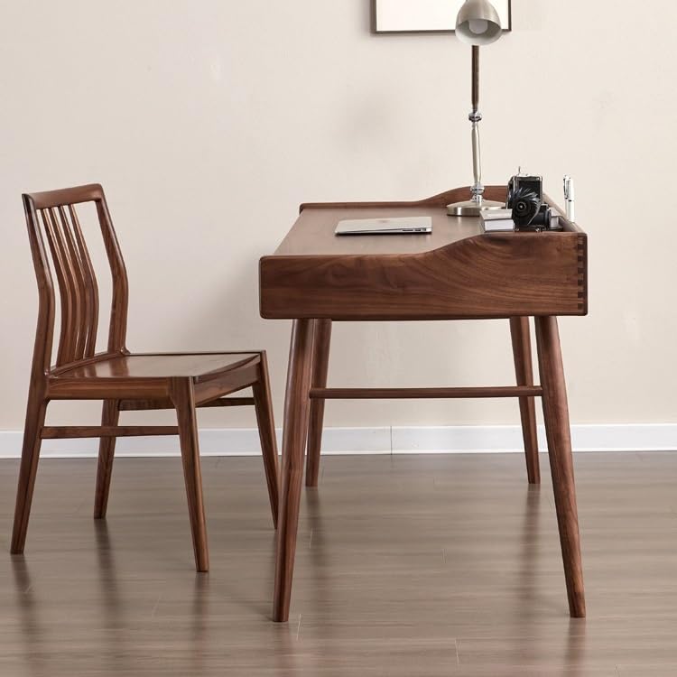 Modern Walnut Computer Desk for Home Office and Study