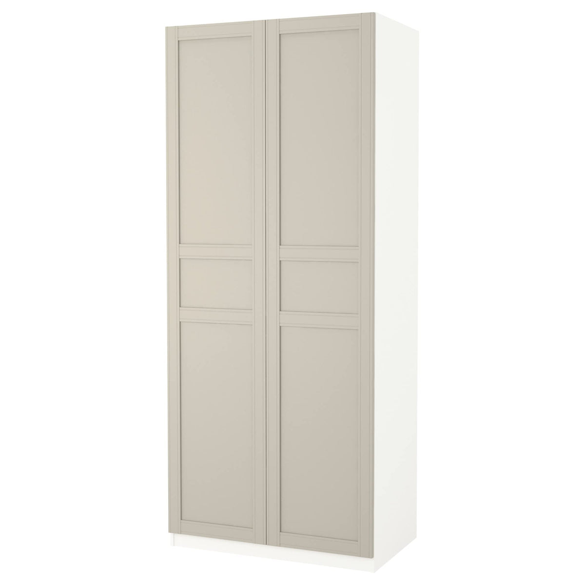 ProTuning PAX wardrobe, 100x60x236 cm, white/Flisberget light beige