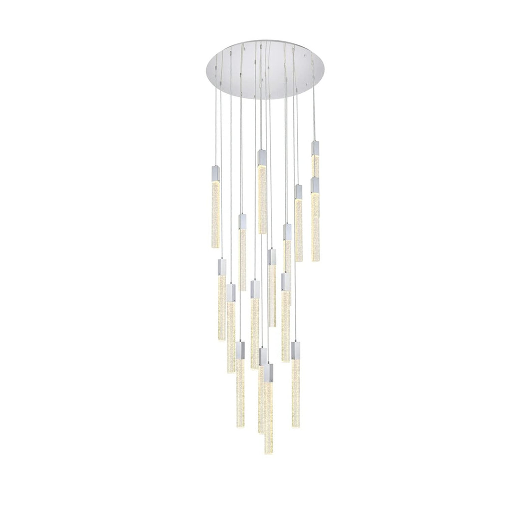 16-Light Chrome Pendant Ceiling Light for Modern Home Decor