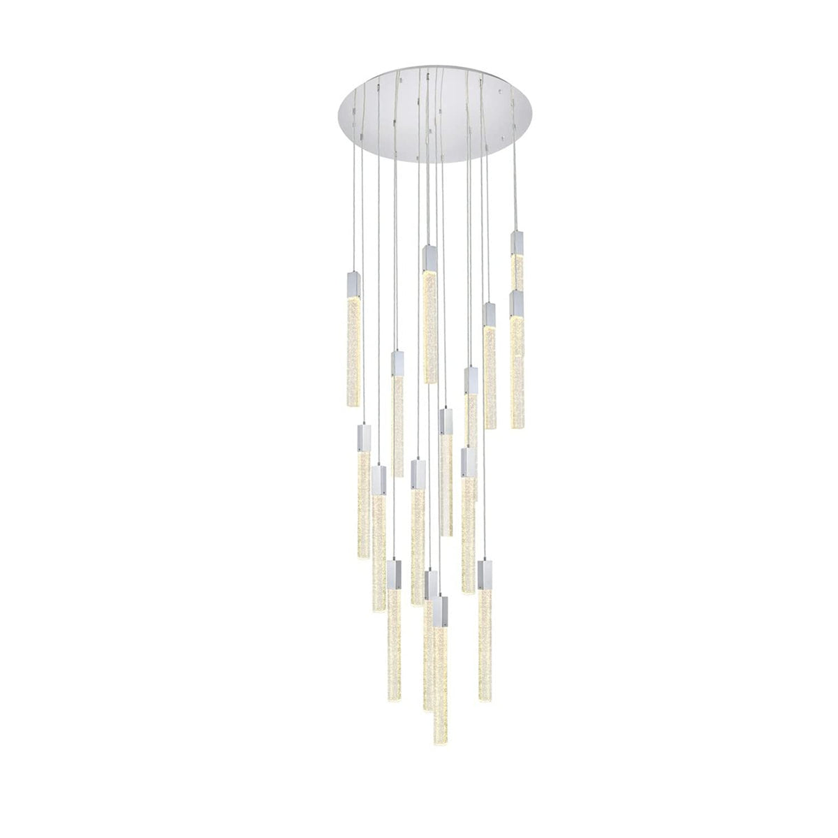 16-Light Chrome Pendant Ceiling Light for Modern Home Decor