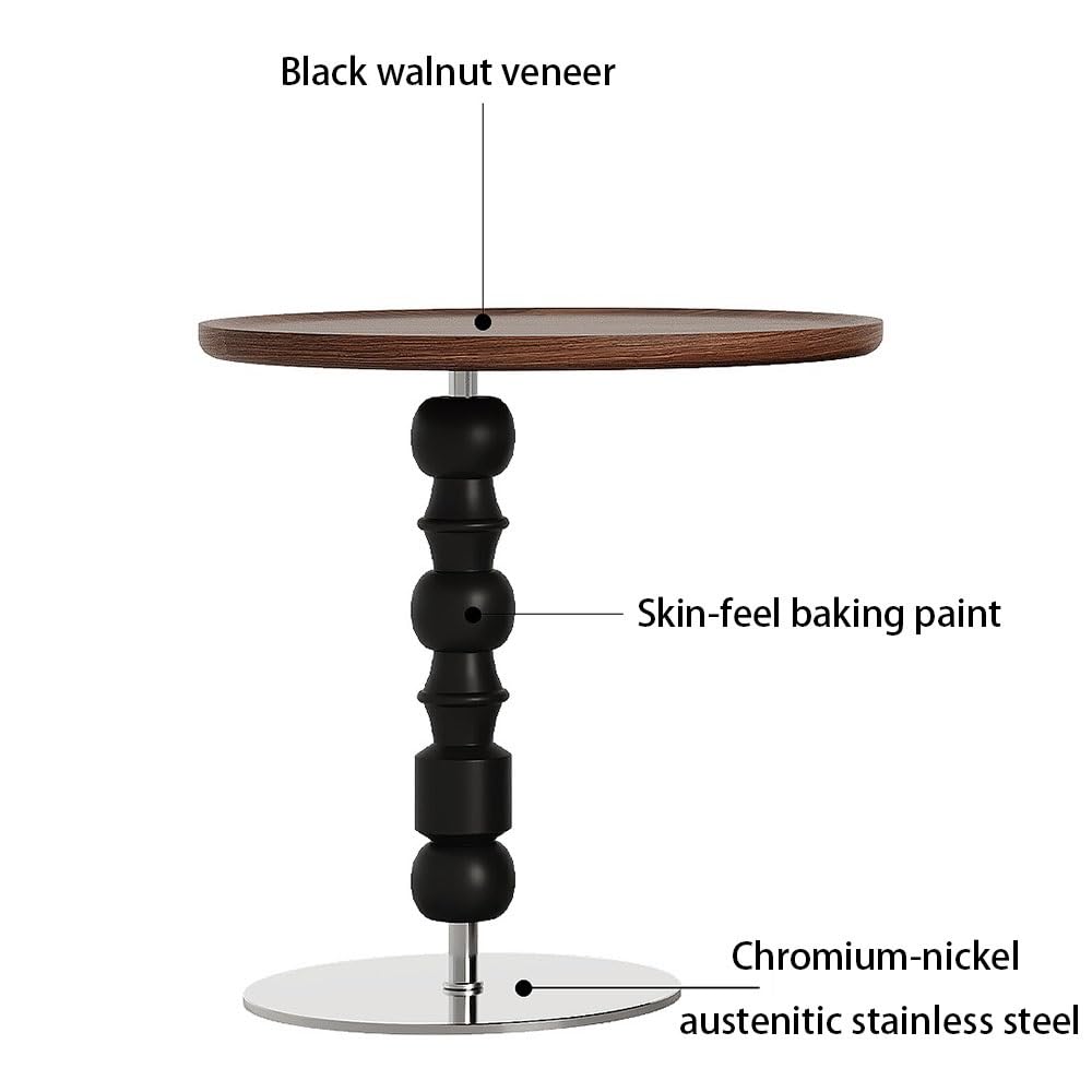 Round Coffee Side Table Set with Drawer Storage for Living Room Decor
