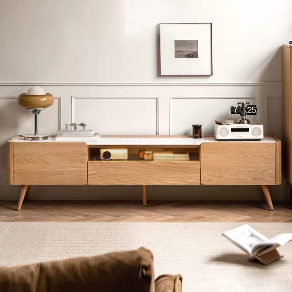 70.8/78.7 Inch TV Stand with LED Light and Storage Drawers