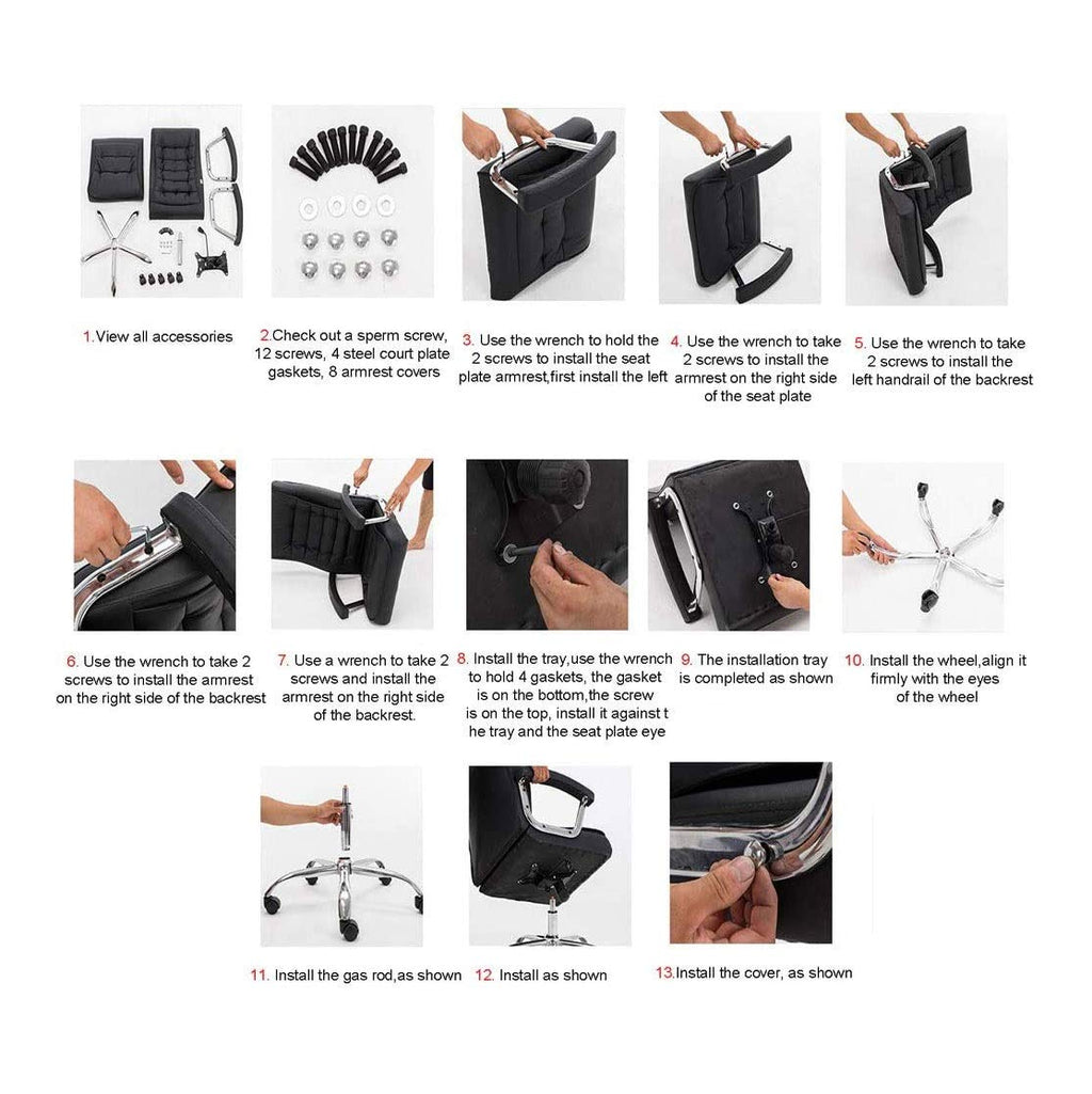 Ergonomic Office Chair with Reclining Function for Home and Business