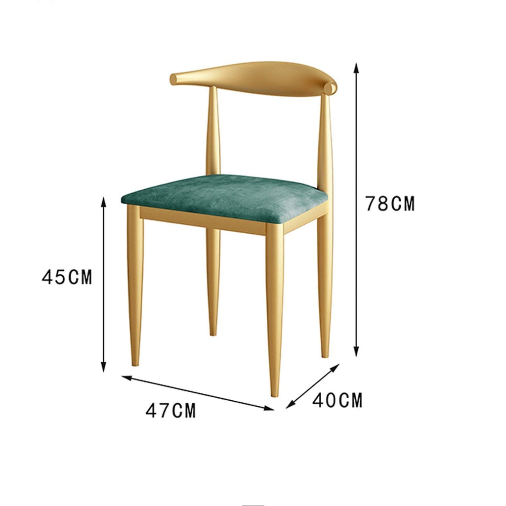 Modern Velvet Dining Chair with Metal Legs