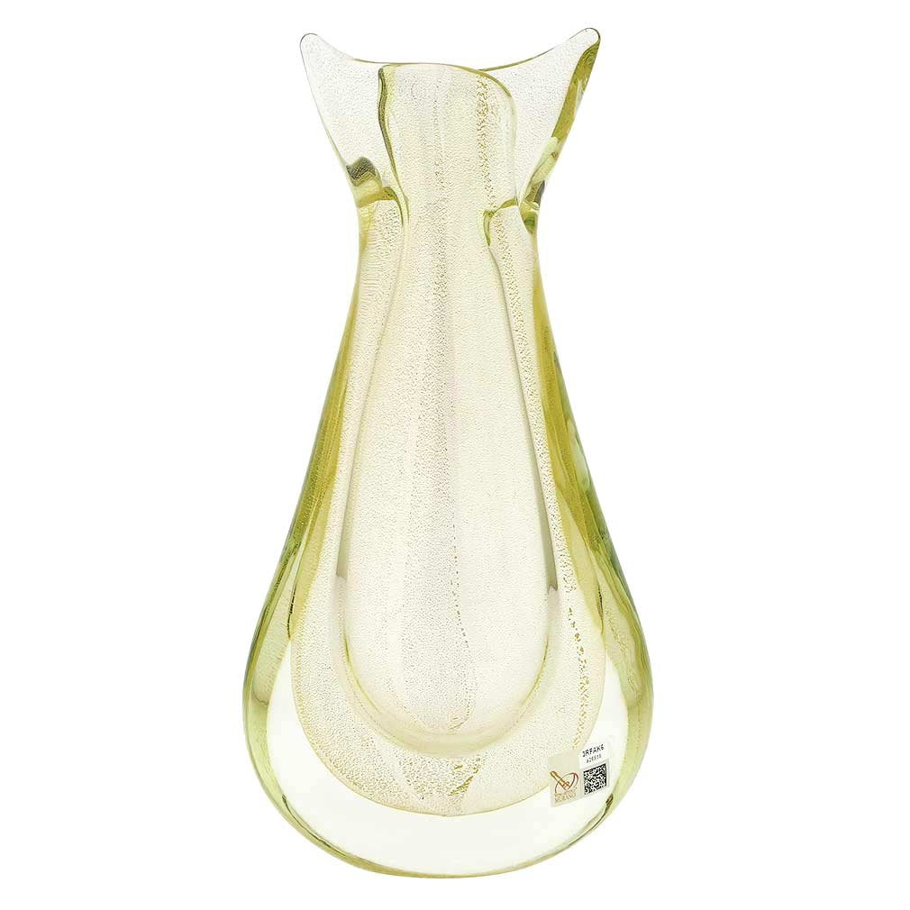 Glass Of Venice Murano Glass Sommerso Bud Vase - Sparkling Gold
