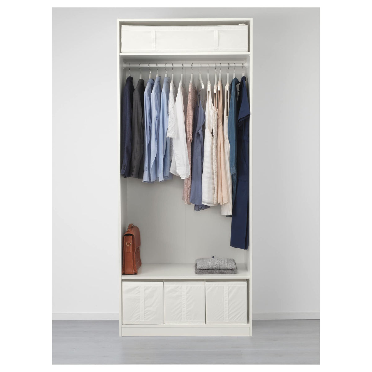 ProTuning PAX wardrobe, 100x60x236 cm, white/Flisberget light beige