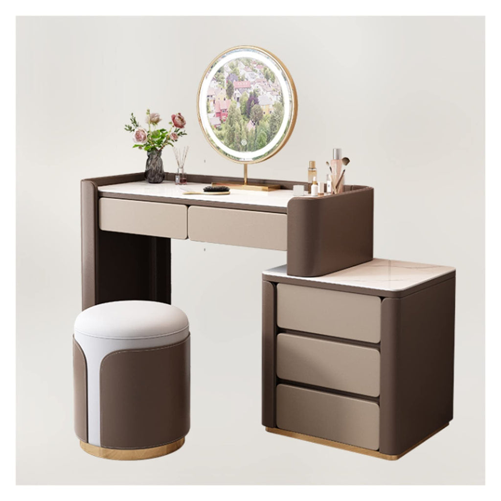 120cm Wooden Vanity Dresser with Mirror and Storage Drawers for Bedroom