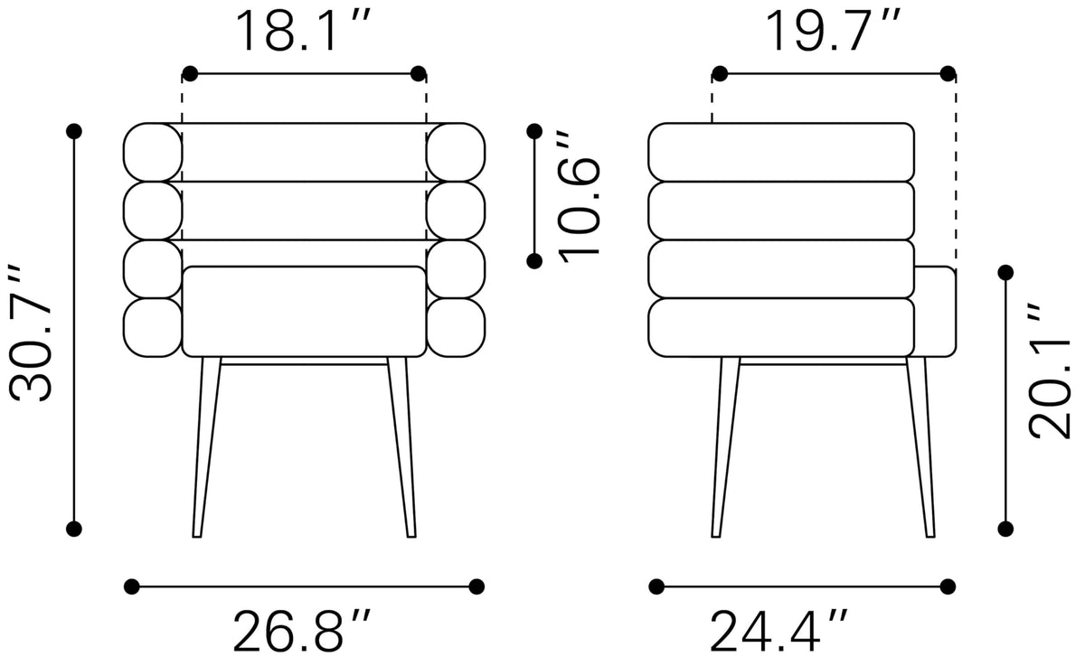 Misty Gray Dining Chair with Plywood and Steel Frame