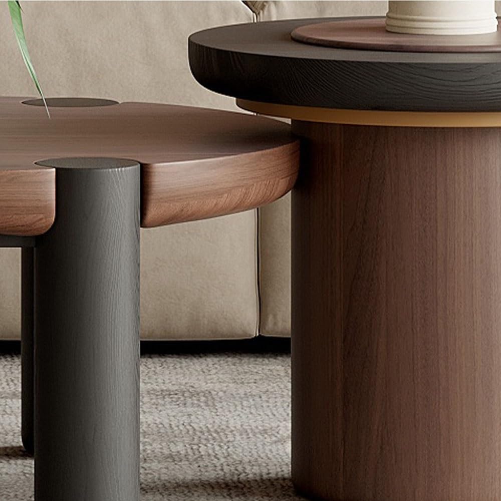 Modern Wooden Nesting Coffee Table Set for Living Room & Office
