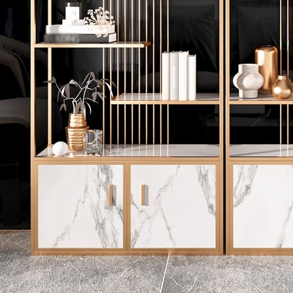 Modern Metal Bookshelf Storage Shelf for Living Room Organization